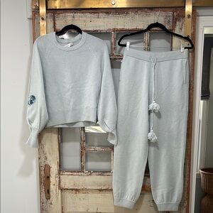 LoveShackFancy Blue Set Cozy Classic Style